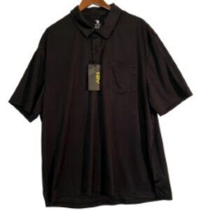 TBY Men’s Black Polo Shirt XXL 100% Polyester Travel- Casual-Workwear NWT